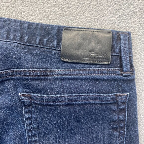 Ralph Lauren Jeans Mens measurements 34X27 Blue Denim Straight Leg Dark Wash - Picture 7 of 9